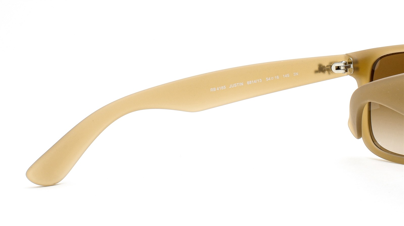 Ray-Ban Justin Sunglasses RB 4165 6814/13 Matte Beige Rubber Brown with Case