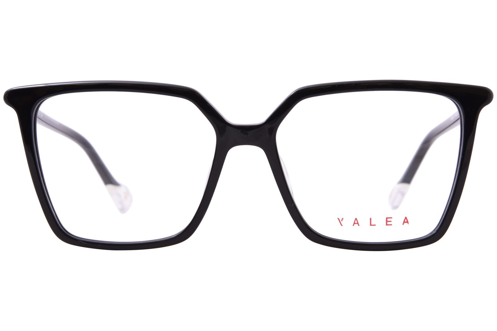 Yalea VYA129 0700 Eyeglasses Women’s Shiny Black Full Rim Square Shape 53mm