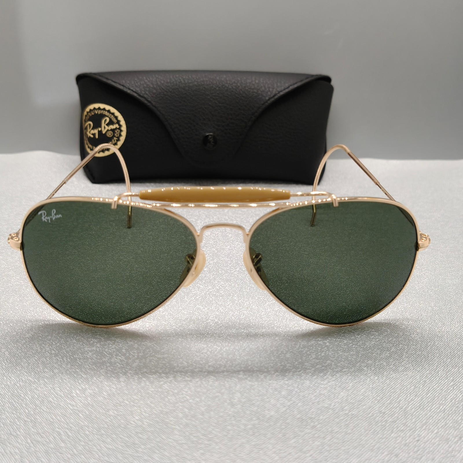 MEN GREEN RB3030 RAY-BAN OUTDOORSMAN SUNGLASSES NED-6258