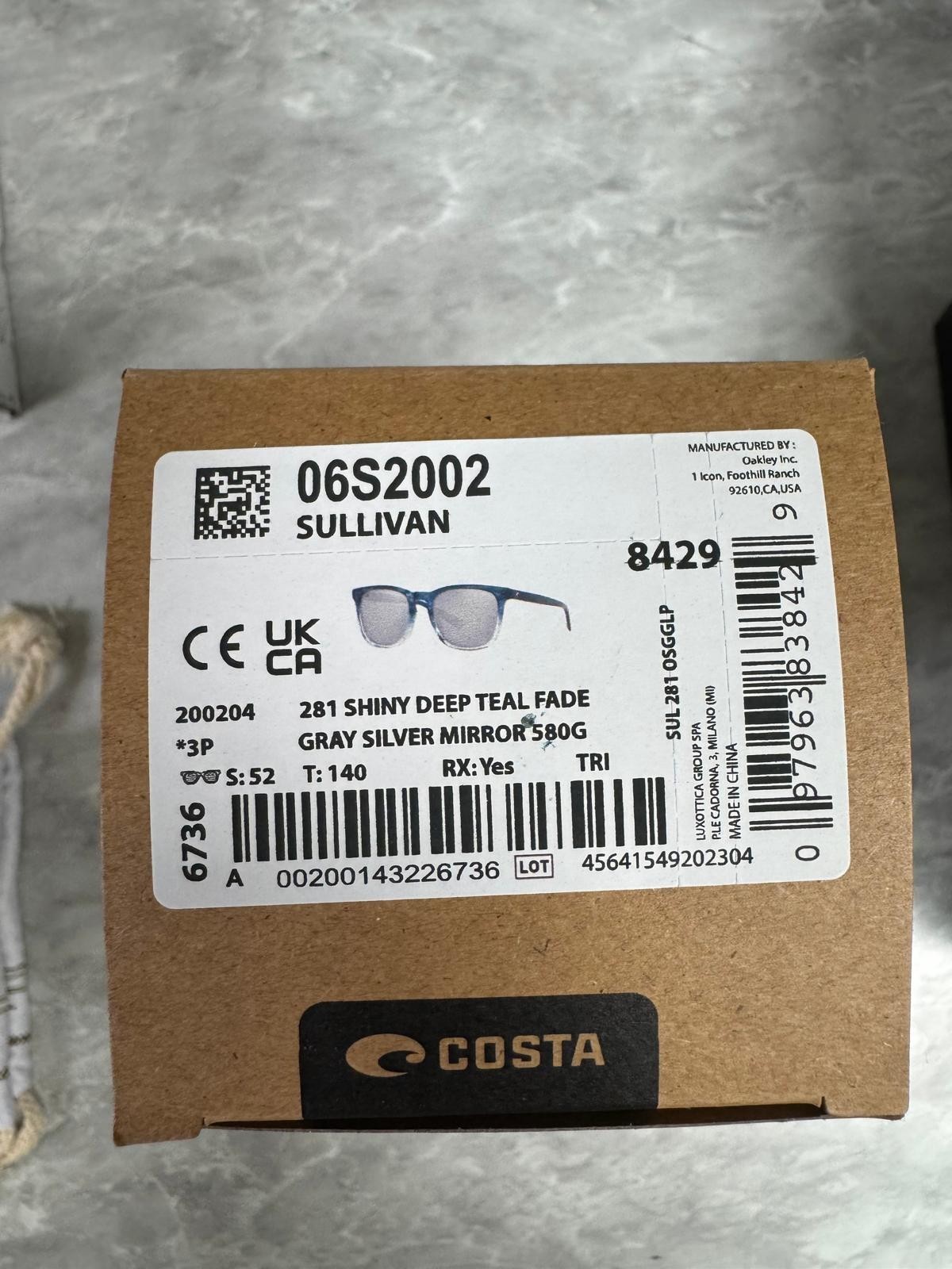 COSTA | NEW | SULLIVAN | 2002 – 04 | SHINY DEEP TEAL FADE | GREY SILVER MIRROR 5