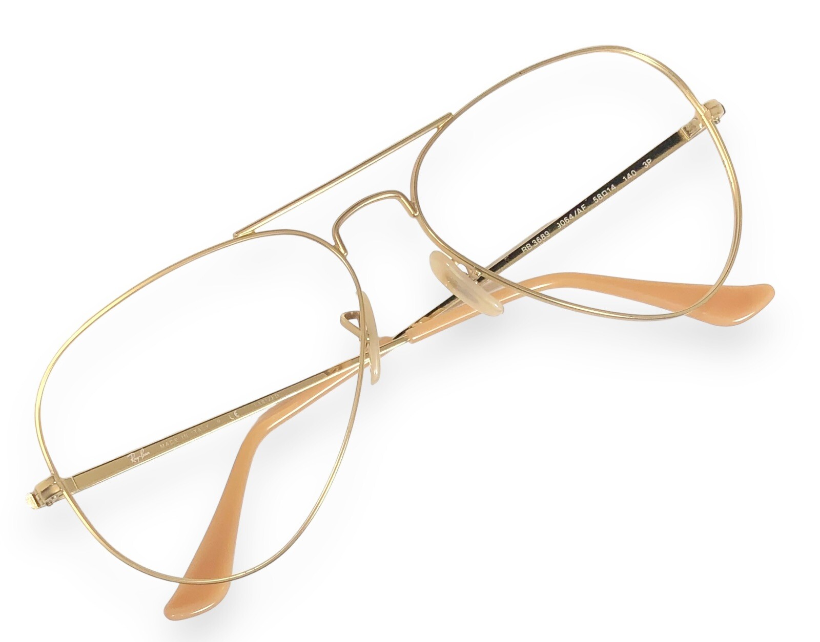 Ray Ban RB3689 9064/AF Aviator Metal II Sunglasses Golden Frame Only 58-14
