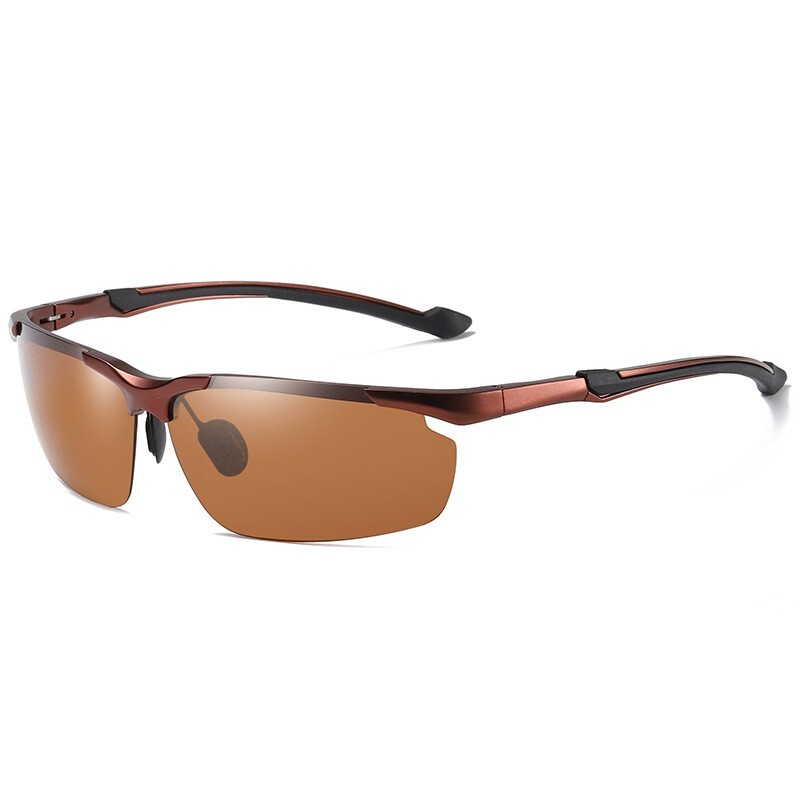 Polarized Sports Fishing Driving Sunglasses Men Al-Mg Metal Frame Ultra Light