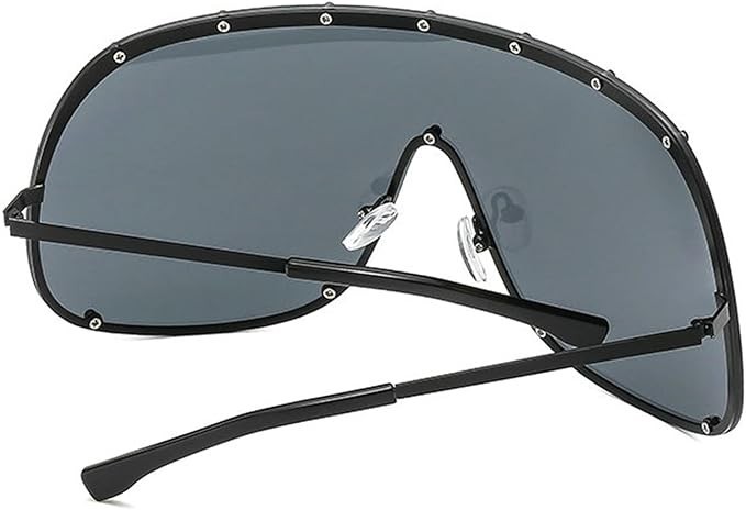Fashion Oversized Luxury Sunglasses for Women Men One-piece Lens Frame Uv400 New