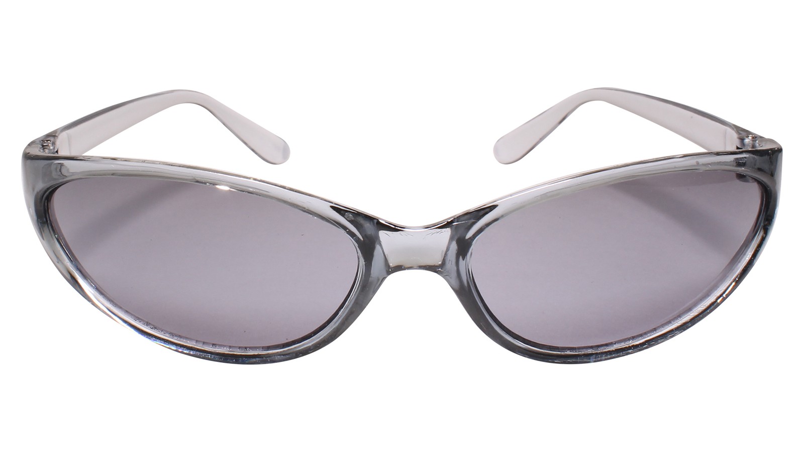 Lightweight Low Profile Cycling Running Wrap Sport Transparent Gray Sunglasses