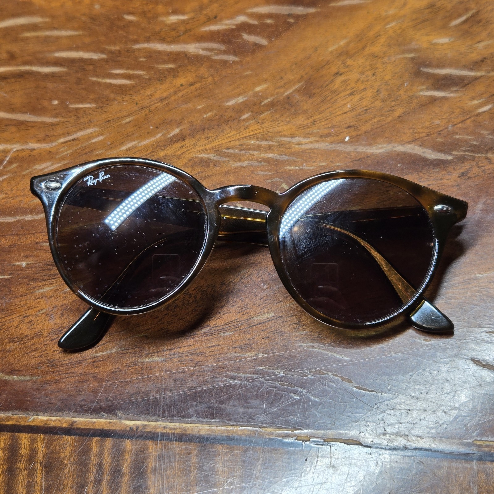 Rayban RB2180 Brown Tortoise Frame Sunglasses 49-21-145 Round *See Description*