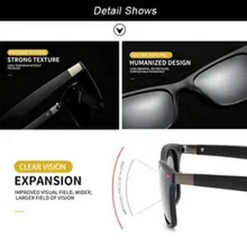 Outdoor Driving Square Plastic Eyewear Men Fashion Accessories Sun Glasses 1pc
