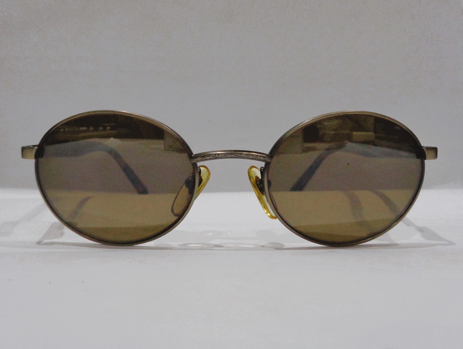 MAUI JIM MJ166-16 Oval Sports Brown Metal Tortoise Polarized Sunglasses JAPAN