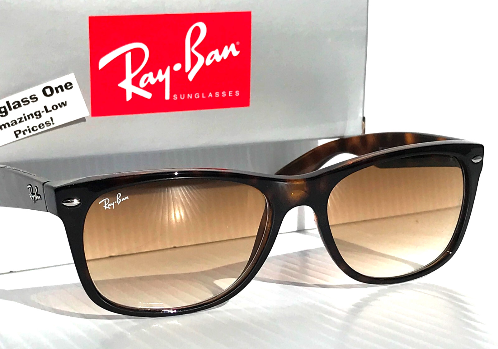 Ray Ban NEW WAYFARER CLASSIC Tortoise Frame Light Brown Sunglass RB 2132 710/51