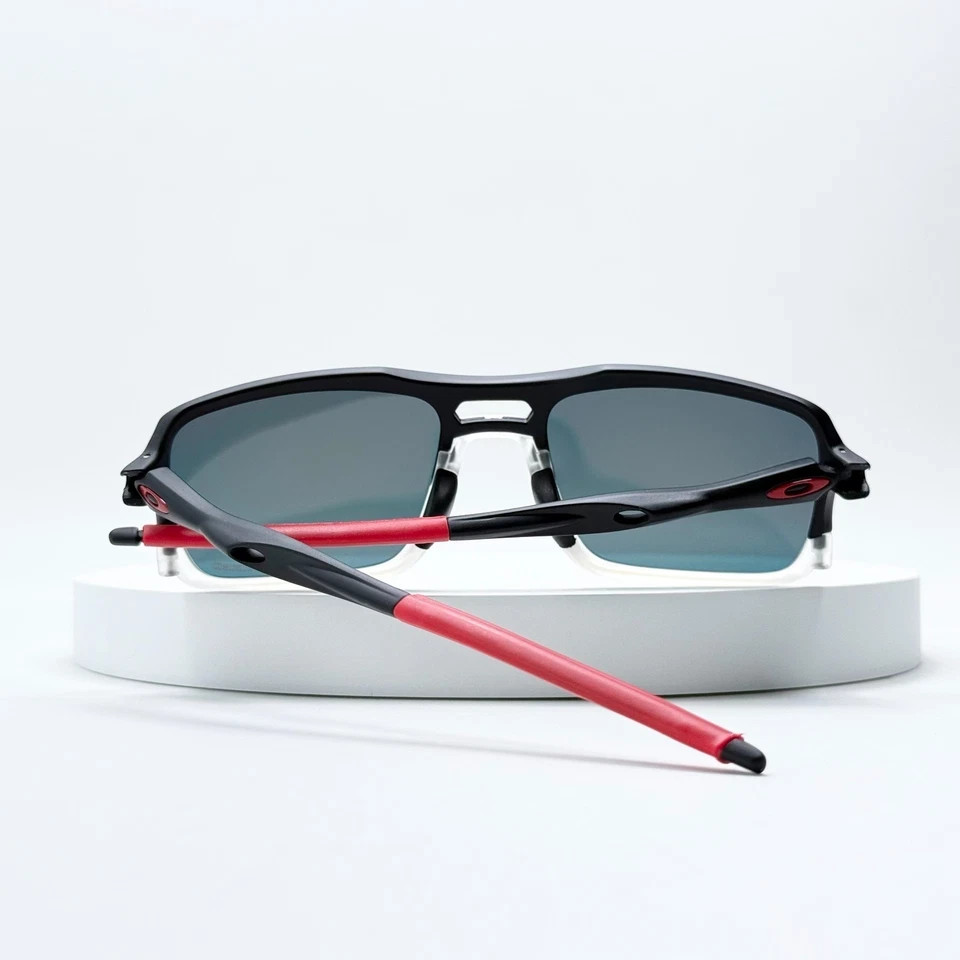 Oakley OO9266 Triggerman Matte Black Sunglasses Ruby Lens New