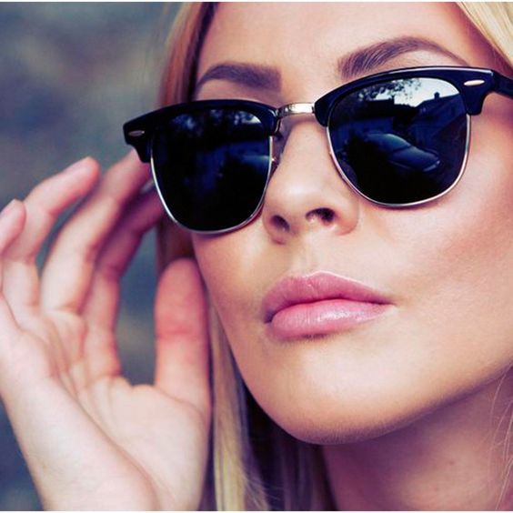Retro Sunglasses Half Frame Clubmaster Classic Women Ladies Chicks HAVANA GAFAS