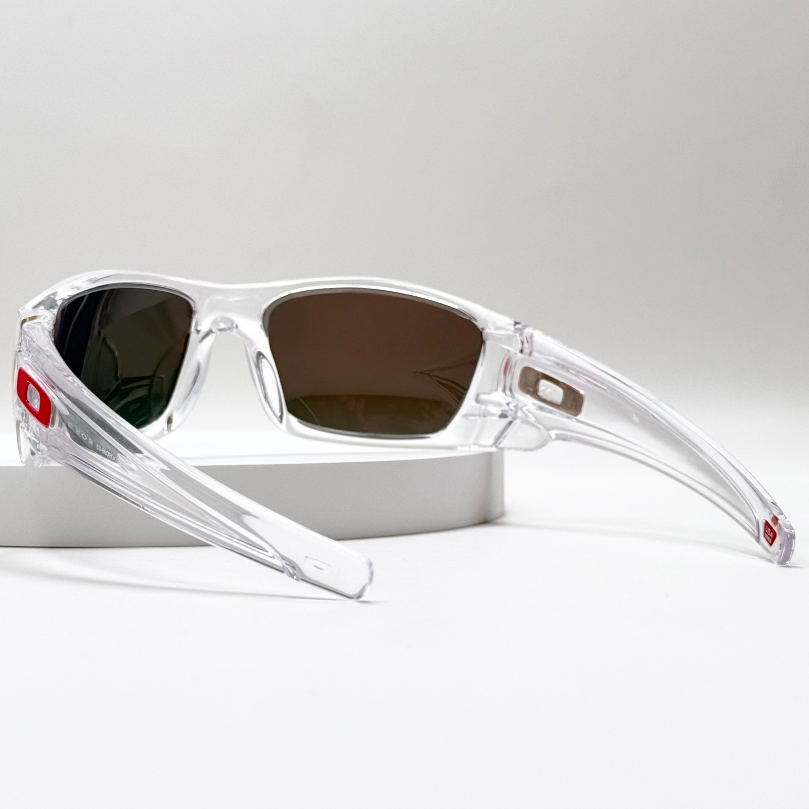 Oakley Fuel Cell OO9096 Sunglasses Clear Frame Ruby Iridium Polarized