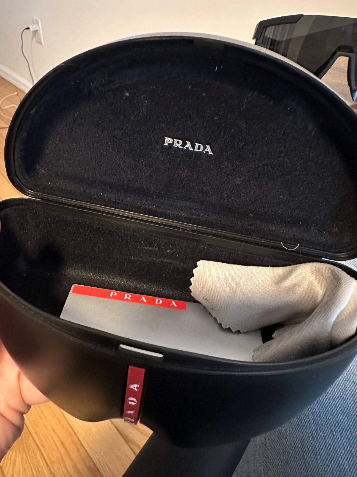 Prada Linea Rossa SPS 04WS Rubber Black/Dark Grey Men’s Sunglasses