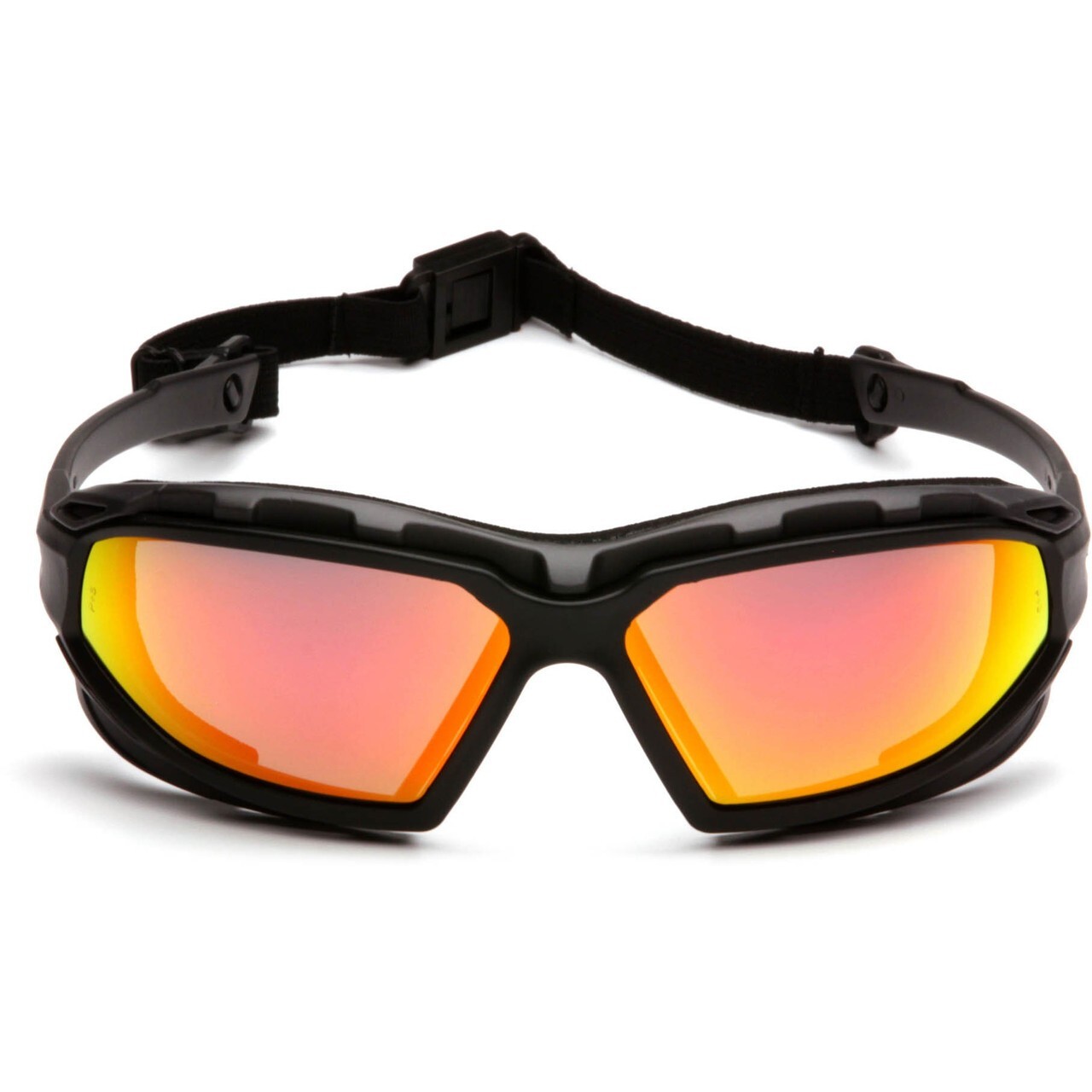 Highlander Padded Protective UV SUNGLASSES RED MIRROR ANSI Z87+ Safety Glasses