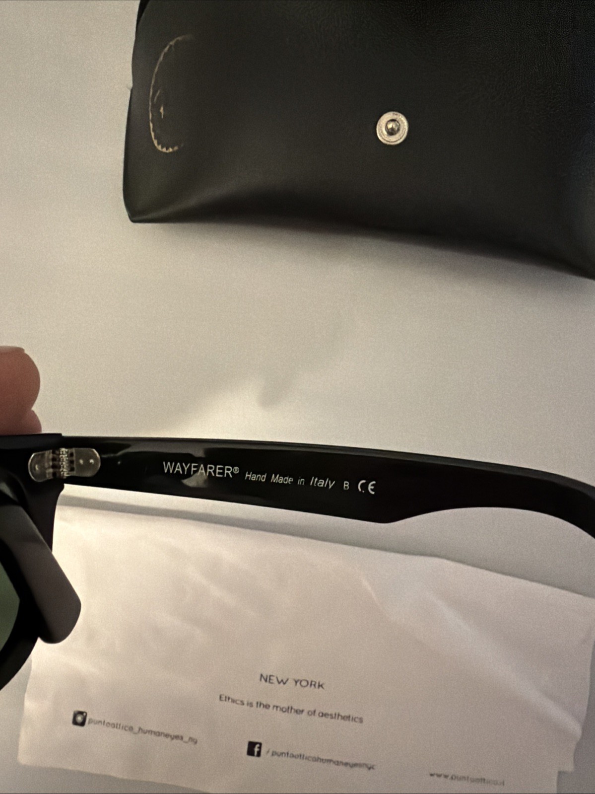 Ray-Ban Original Wayfarer Classic RB2140 901 50-22 Sunglasses Black G-15-USED