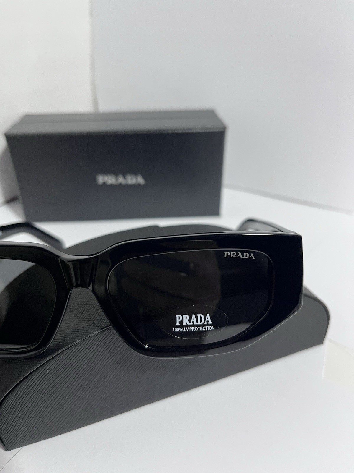 PRADA PR 09ZSF 1AB5S0 Black Grey Men’s 54mm Sunglasses