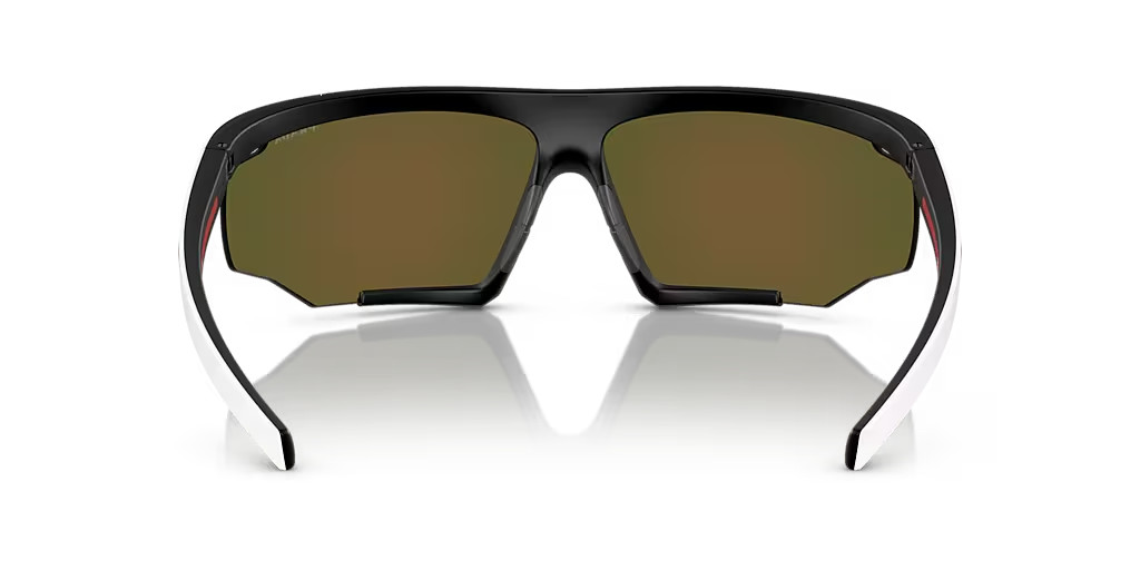 Prada Sunglasses PS07YS 15K08R White Frame / Blue Mirror Lens 76mm NEW