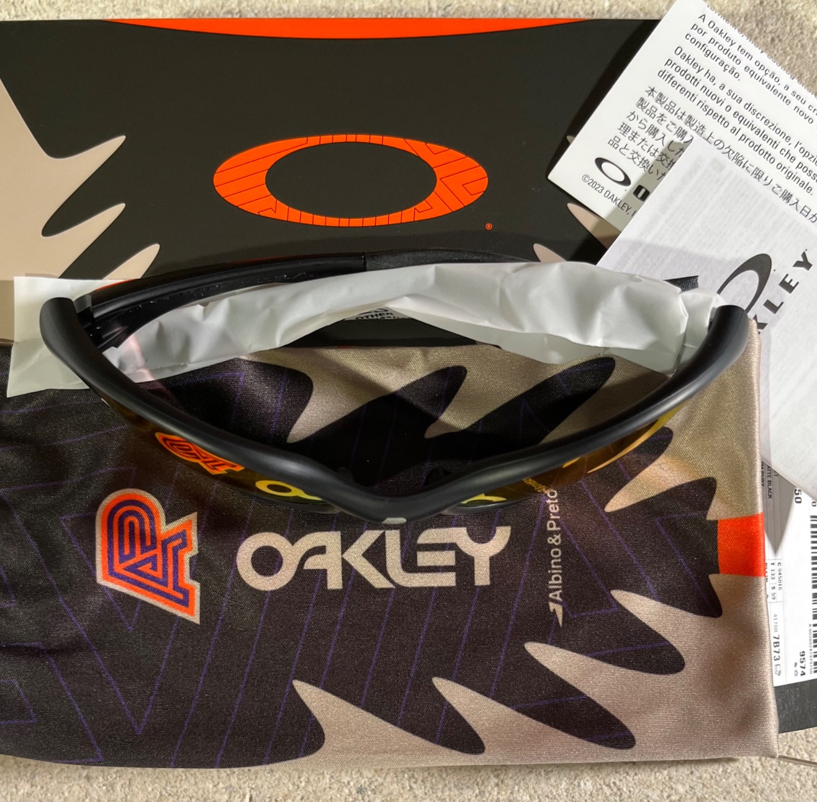 ALBINO PRETO OAKLEY EYE JACKET MATTE BLACK FRAME PRIZM RUBY NEW NEVER WORN