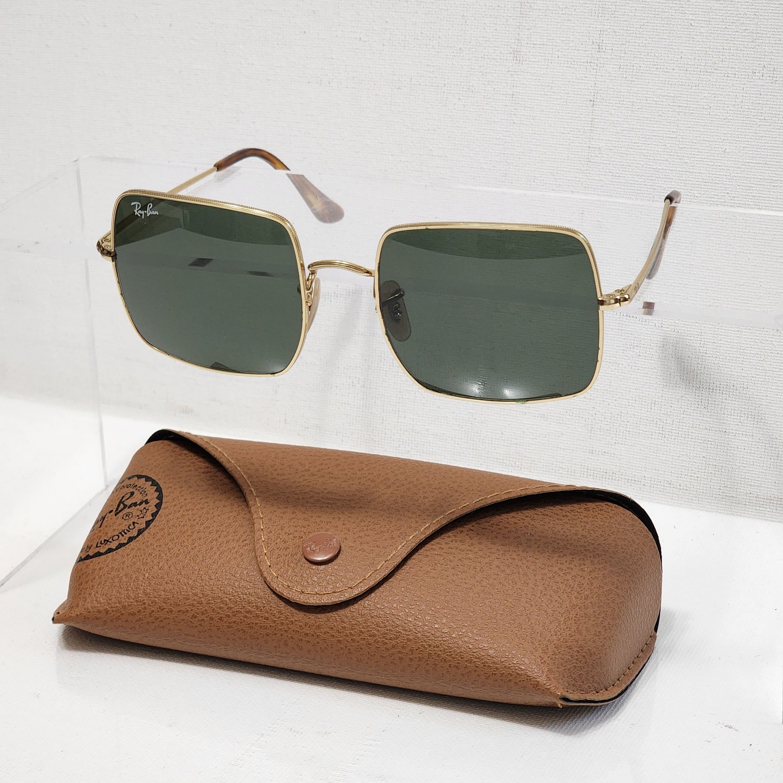RAY BAN RB1971 SQUARE Men’s Sunglasses Polished Gold Arista G-15 15914731 54-19