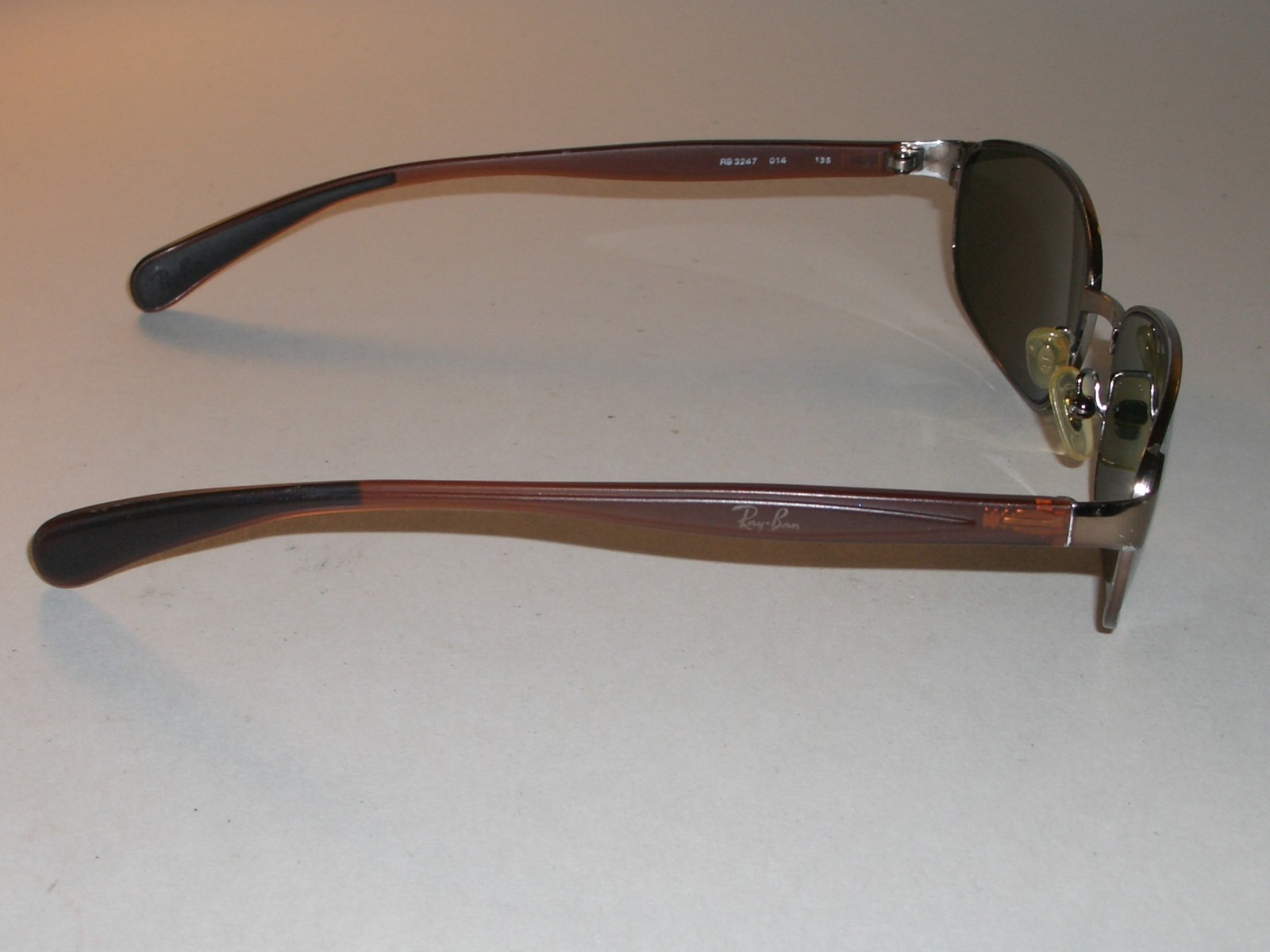 RAY BAN RB3247 59[]17mm BROWNISH CHROME G15 UV GLASS LENS SUNGLASSES w/CASE