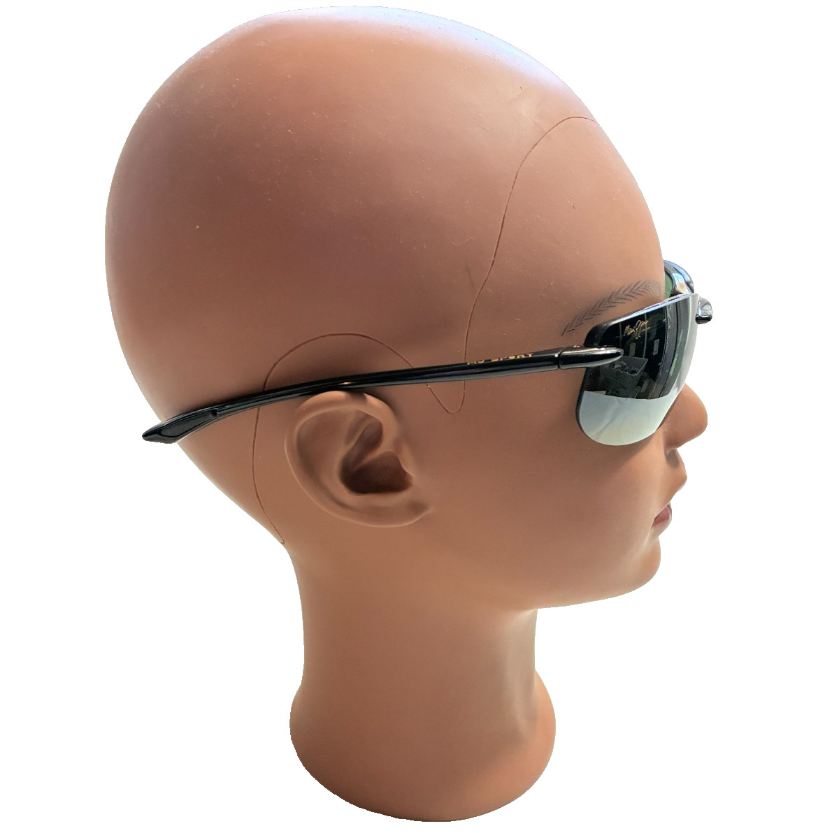Maui Jim Banyans MJ-412-02 Men’s Wrap Sunglasses Black Lightweight Gray Lens