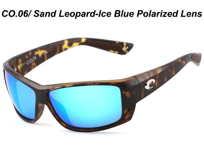 Costa Del Mar Tuna Alley Sand Leopard-Ice Blue PolarizedLens Sunglasses