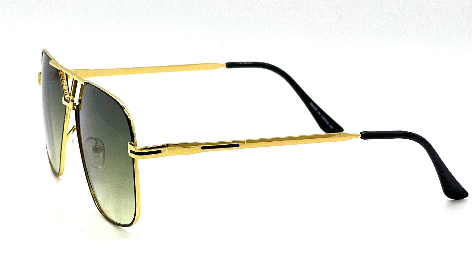 Men Sunglasses Retro Olive Green Lens Classic Designer Eye Glasses