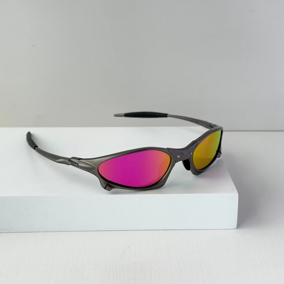 Oakley Penny X-Metal Sunglasses Cement Gray Purple Gradient Lens