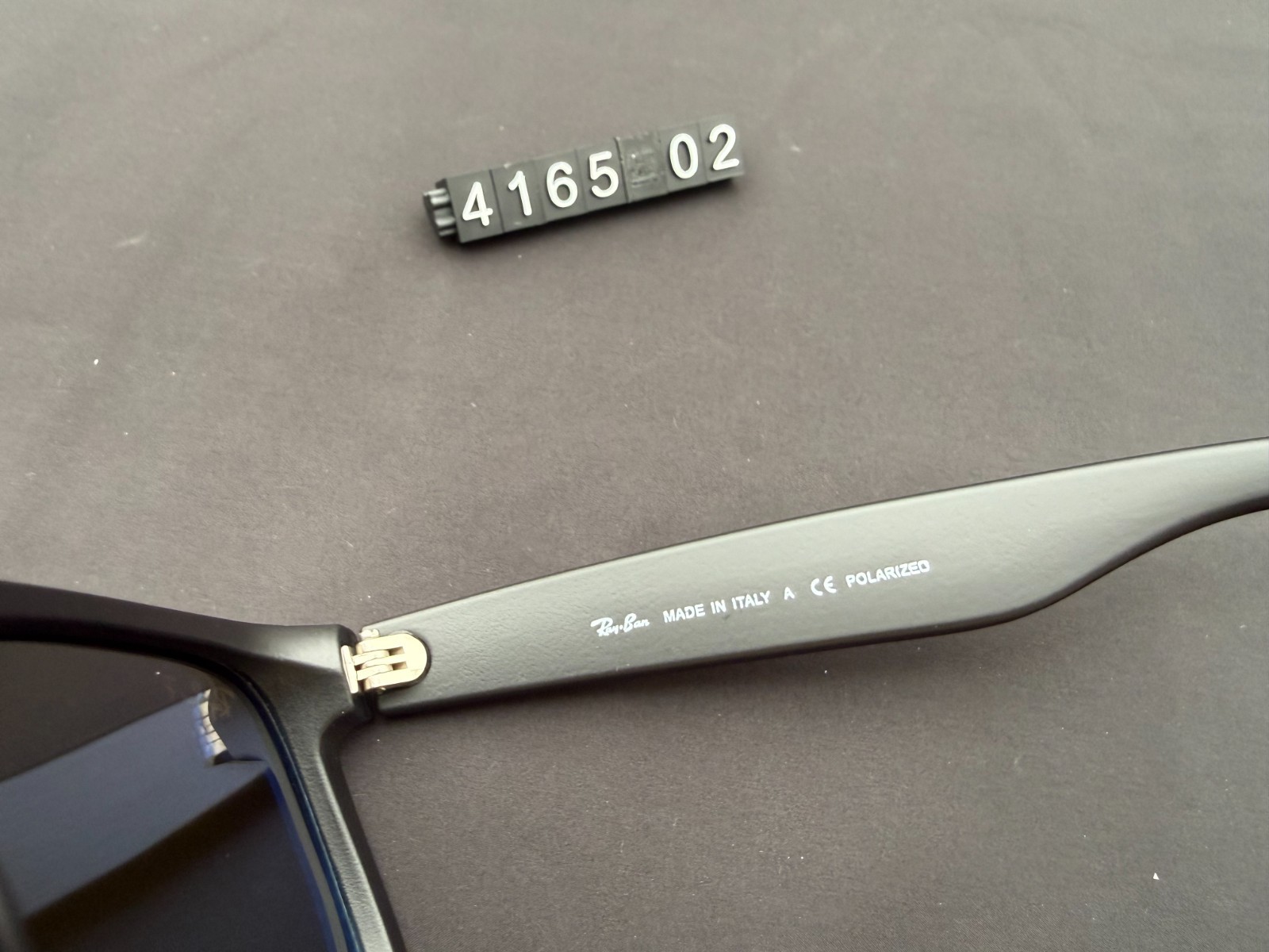 Ray-Ban RB4165 Sunglasses Matte Black Frame Polarized Blue Lens