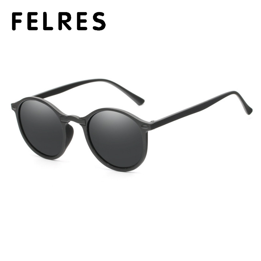 Round Retro Polarized Sunglasses For Men Women Outdoor Driving UV400 Glasses