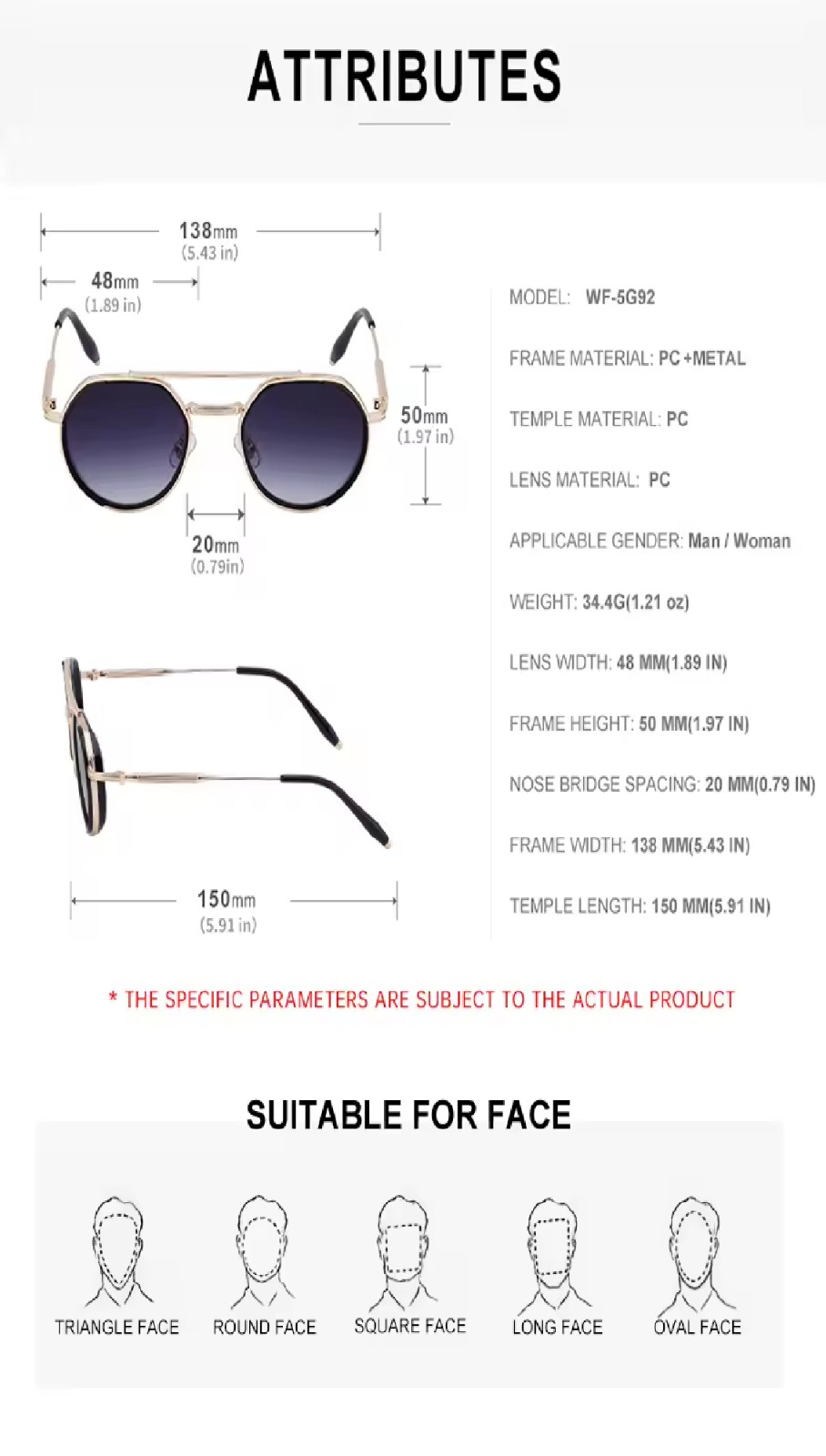Sunglasses Women Men Retro Aviator Style Rounded Metal Frame Luxury Shades UV400
