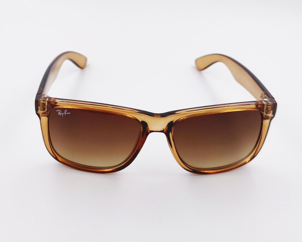 Ray-Ban Sunglasses Justin Classic Polished Rubber Beige Frame Gradient Brown Len