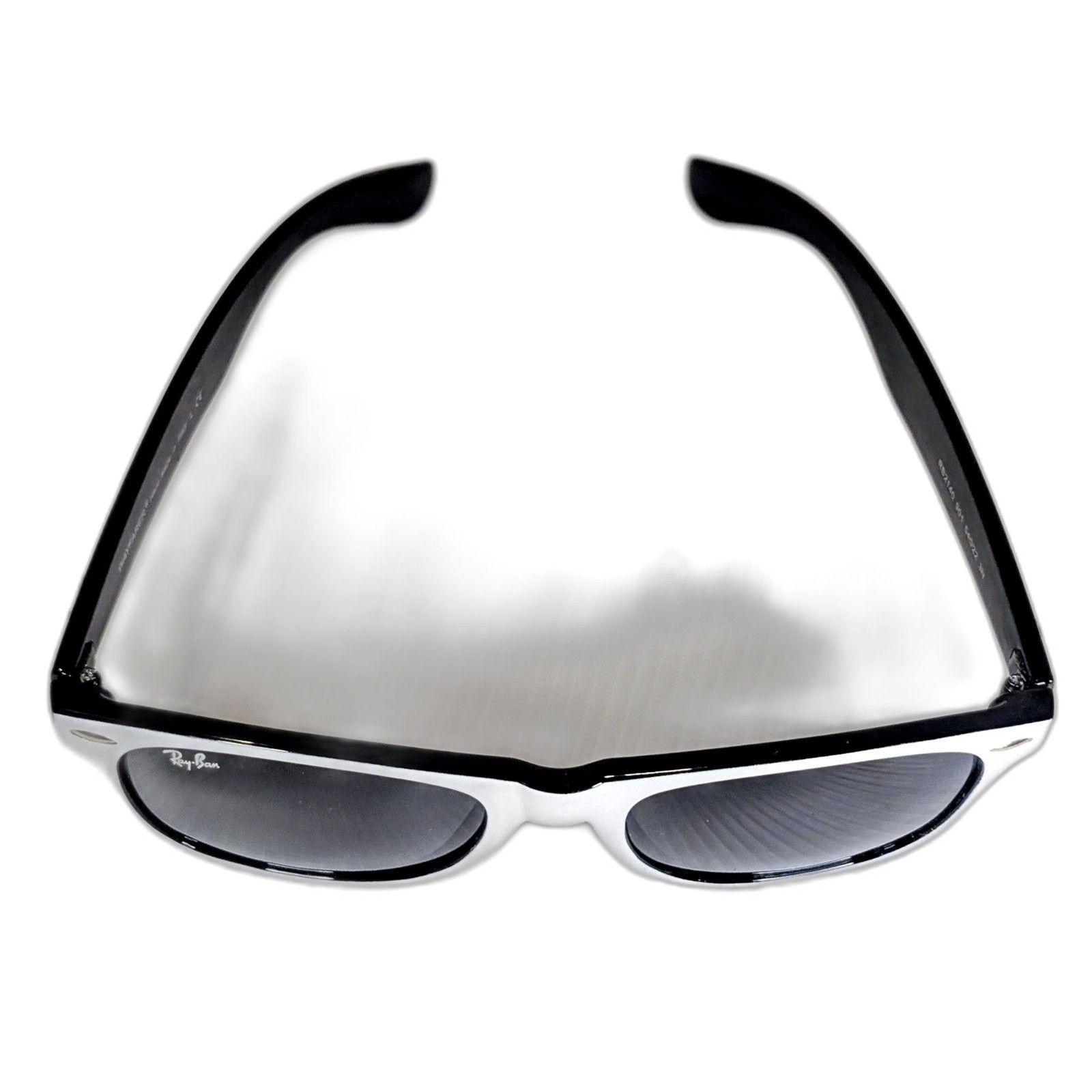 Vintage Ray-Ban Wayfarer Sunglasses White Black Frame Large Italy