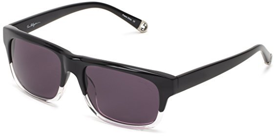 True Religion Jamie Rectangular Sunglasses – Plastic Frame & lens – Black Clear