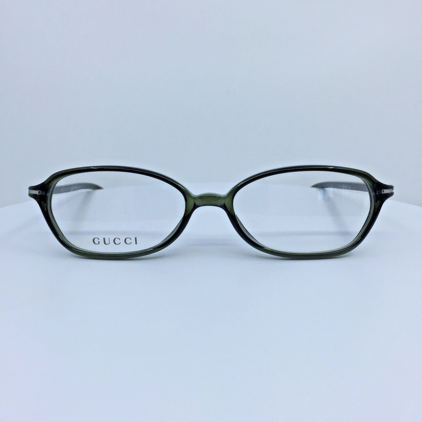 New Vintage GUCCI 2458 Eyeglasses GG 2458 C. 5UE Translucent Green 49-15mm Italy