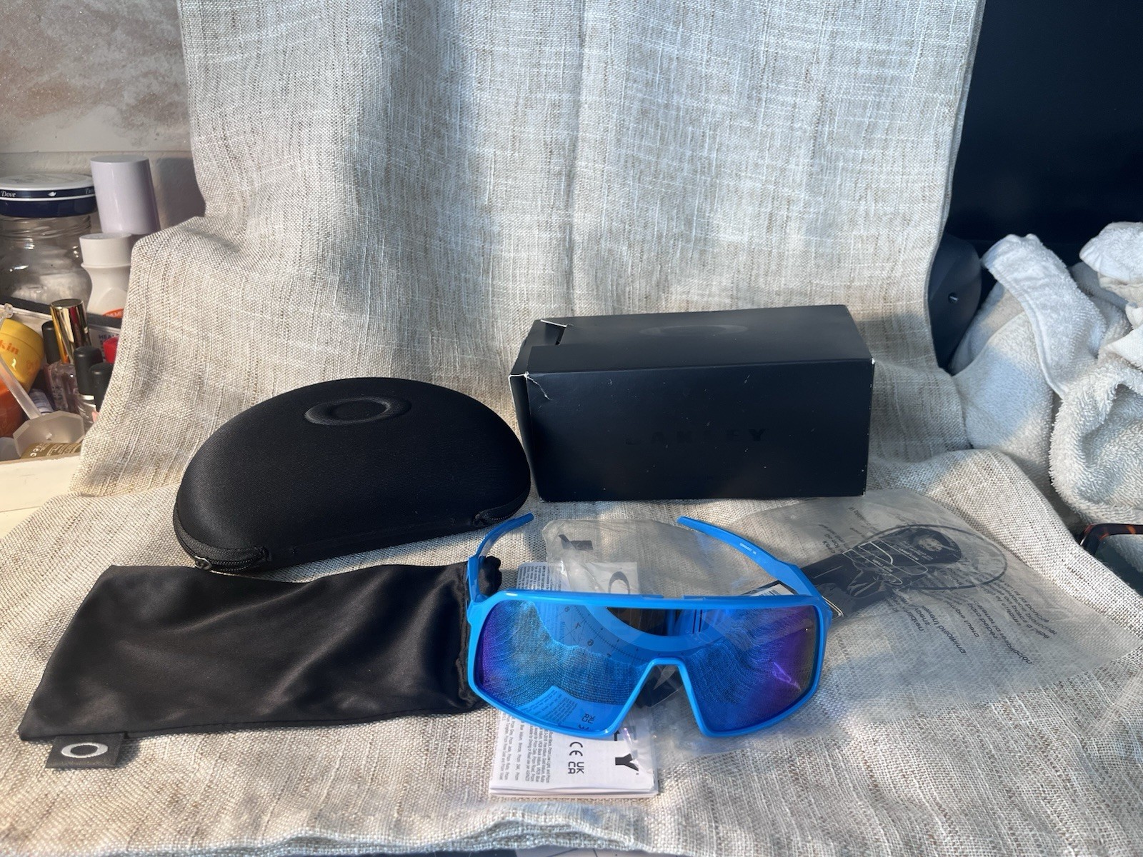 Oakley Sutro OO9406 Shield Sunglasses Blue Frame Mirrored Blue Lenses