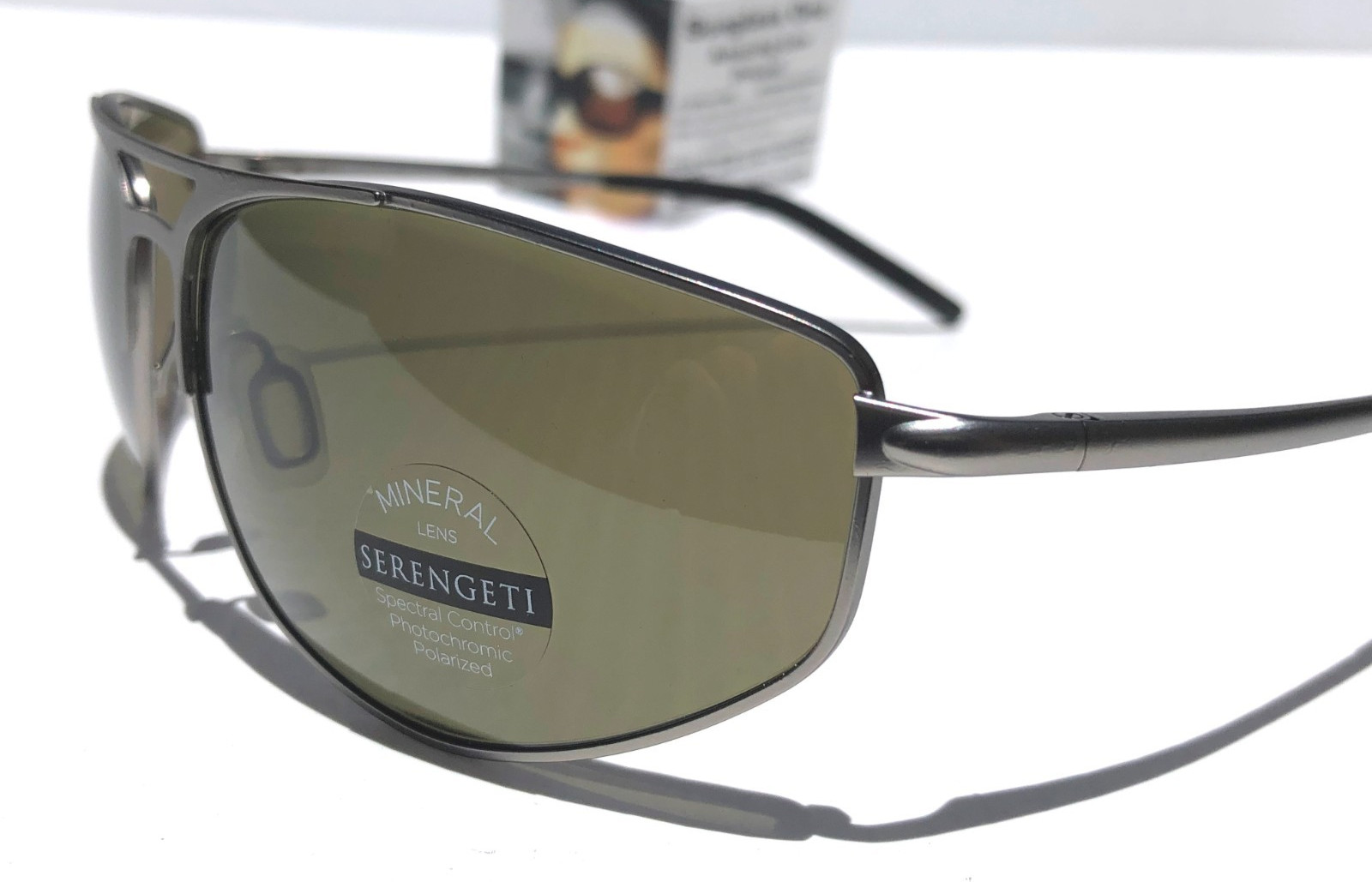 SERENGETI MASTEN Matte Gunmetal POLARIZED Mineral Green GLASS Sunglass SS579002