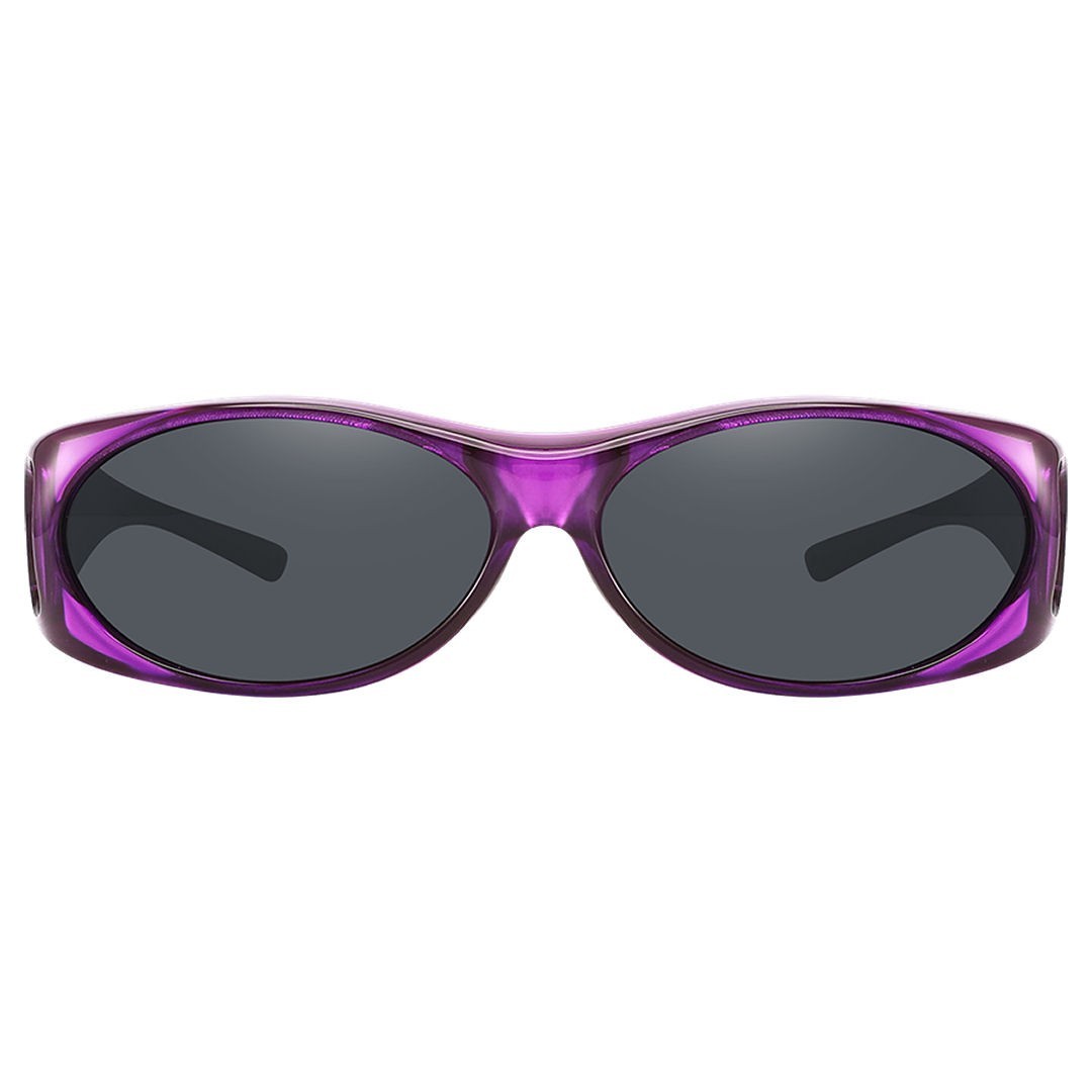 Polarized Sunglasses Medium Fit Over Glasses Rectangular OTG Frame Anti-Glare
