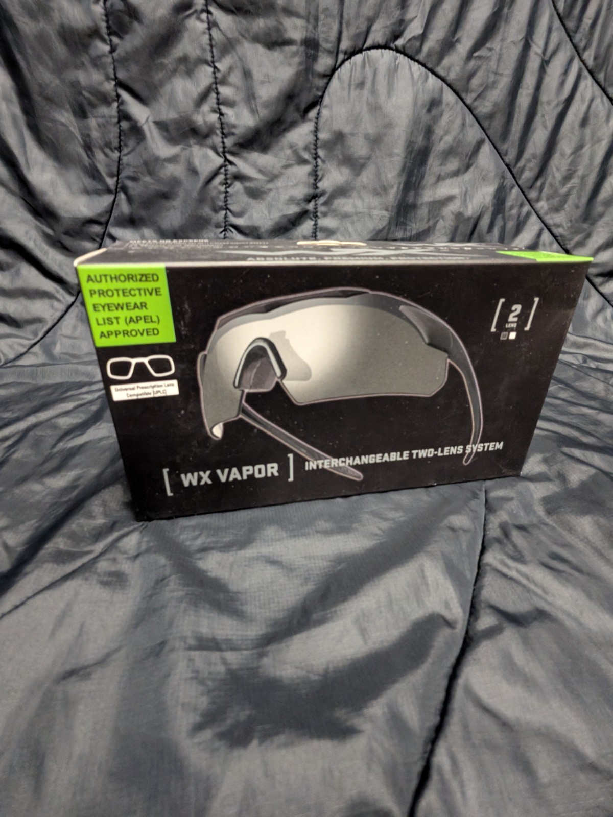 WILEY X VAPOR SUNGLASSES APEL Vapor Grey/CLEAR LENS WX Z87 Matte Black Frame.