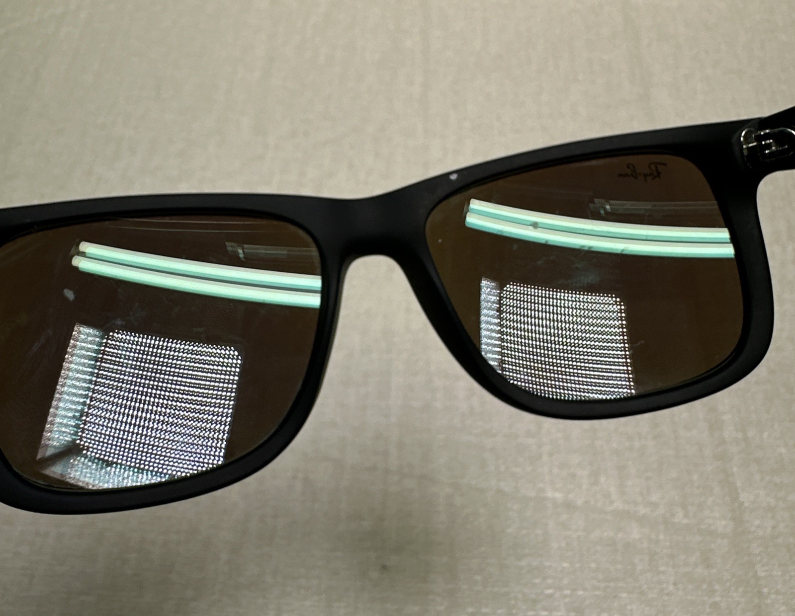 Ray Ban RB4165 Justin 622/55 Black Sunglasses 54-16-145 Dark Blue Lens / READ