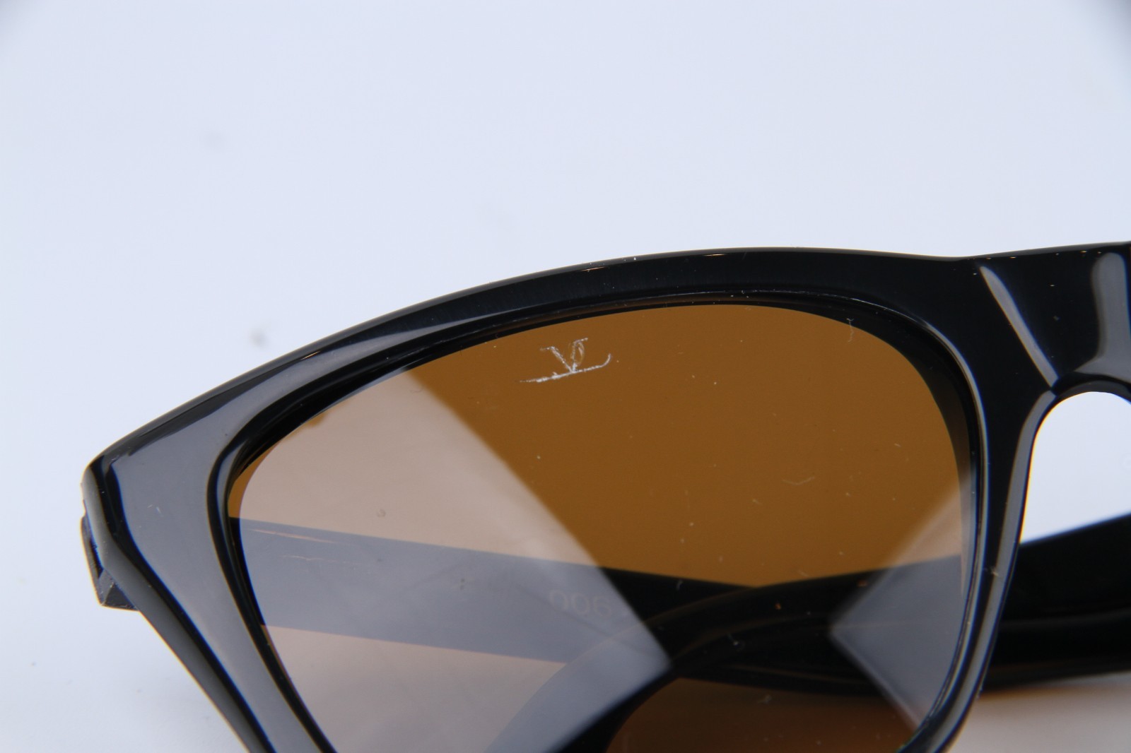 Vintage Vuarnet 006 Large Black Sunglasses PX2000 Mineral Light Brown