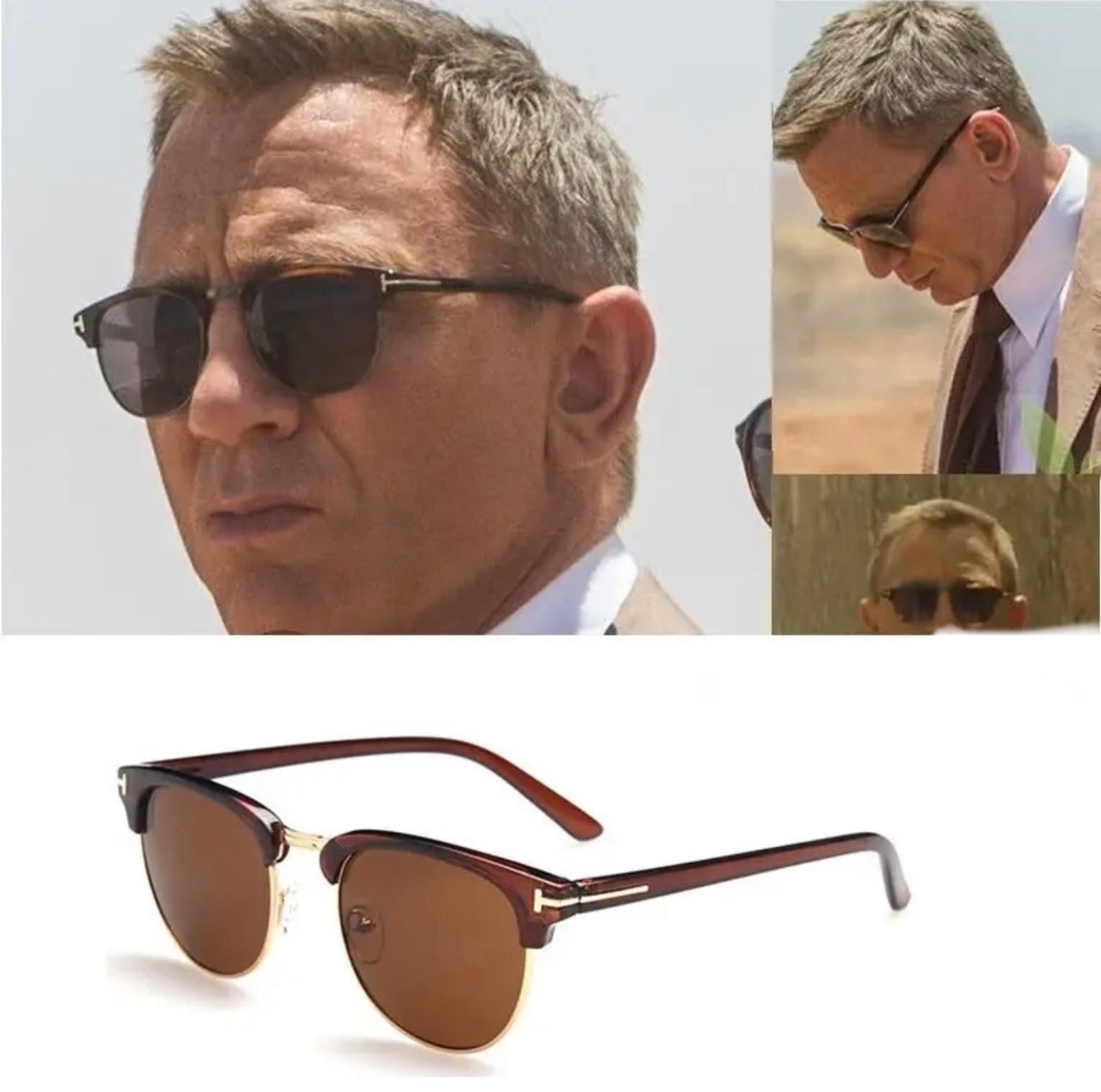 2023 James Bond Sunglasses Men Brand Designer Sun Glasses Women Classic fashion