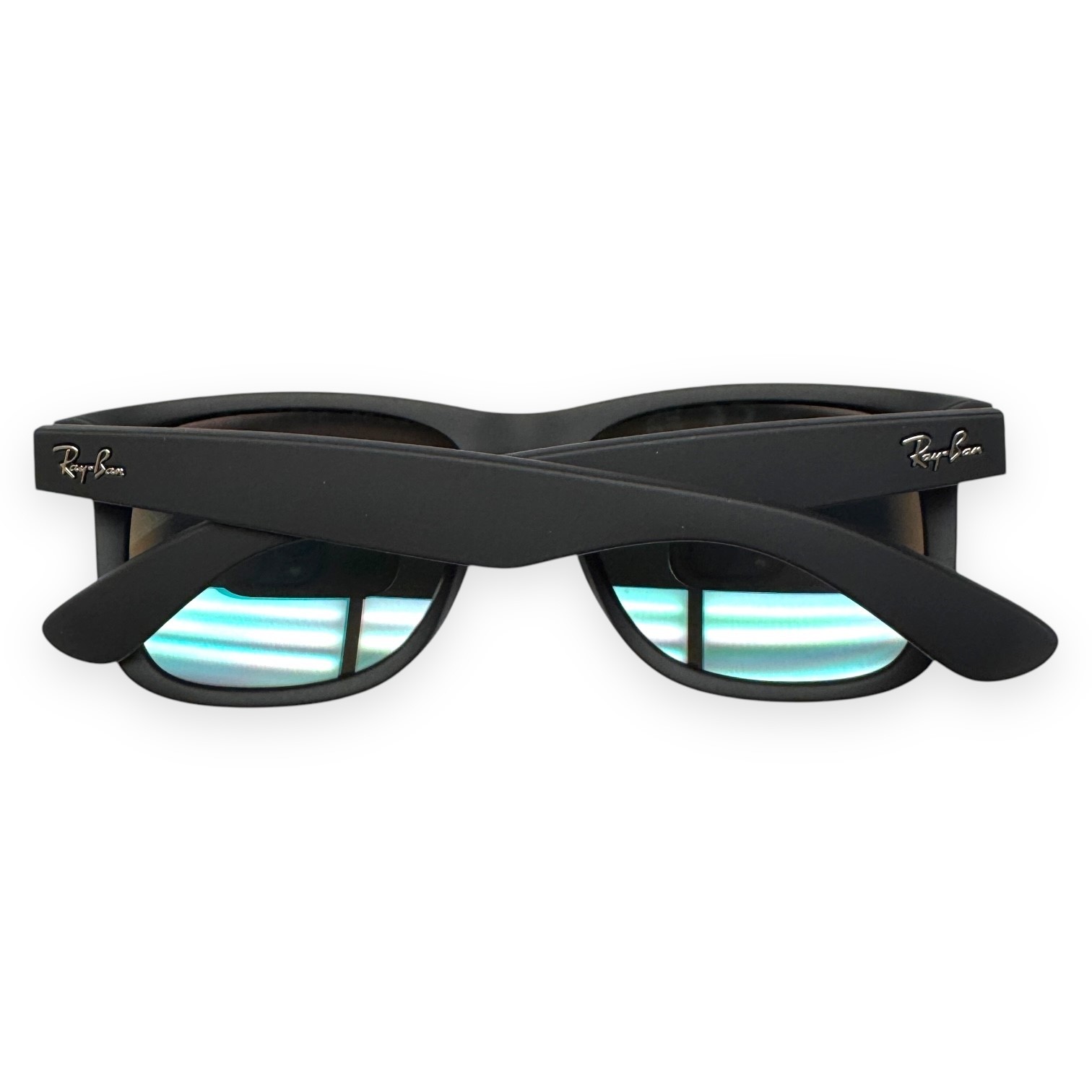 Ray-Ban Justin Sunglasses RB 4165 622/55 Matte Black Blue Mirror 54mm with Case