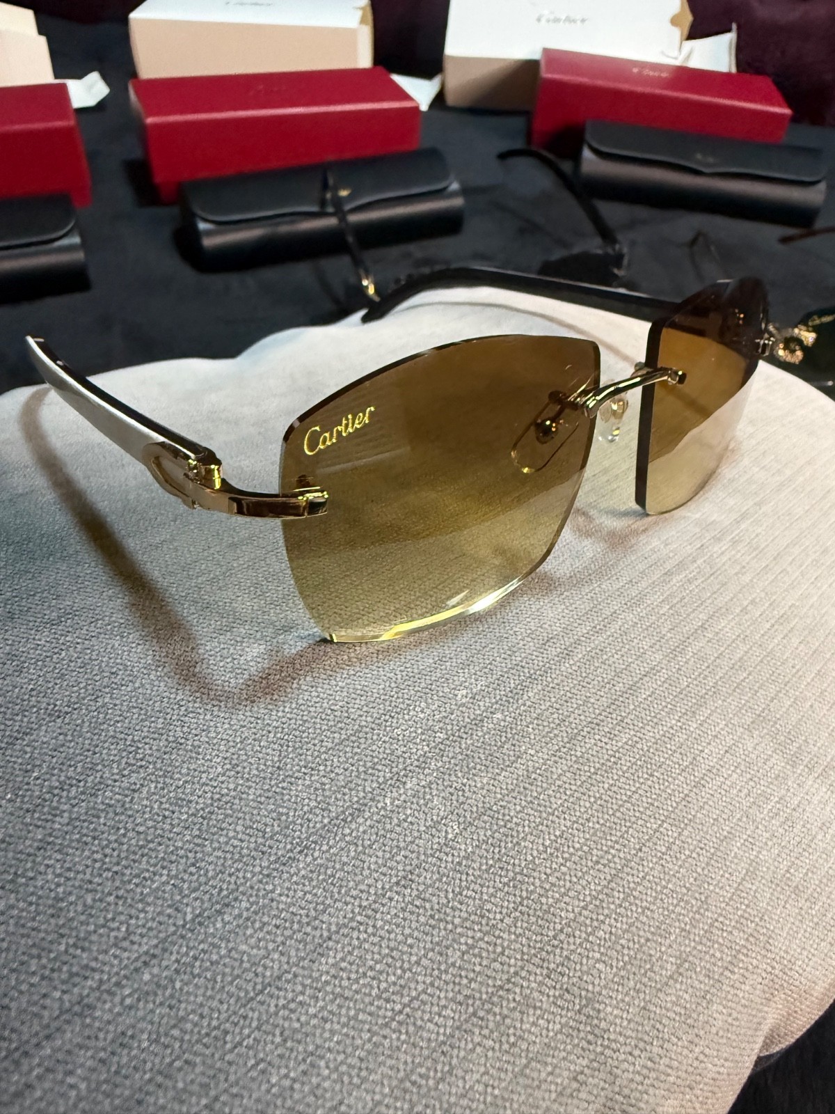 Cartier Men’s Rimless Sunglasses
