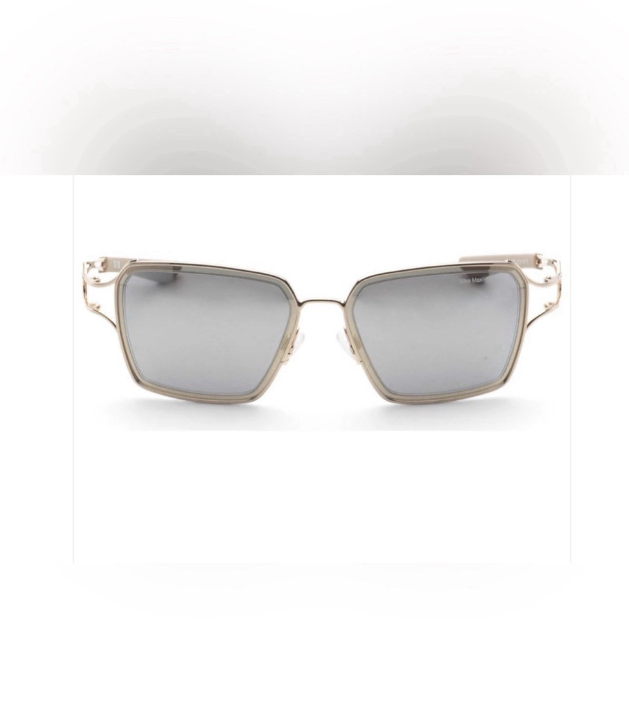 🔥Nike Veil Prism EV24049-708-57 Square Sunglasses Gold/Silver Mirror 57-14-135
