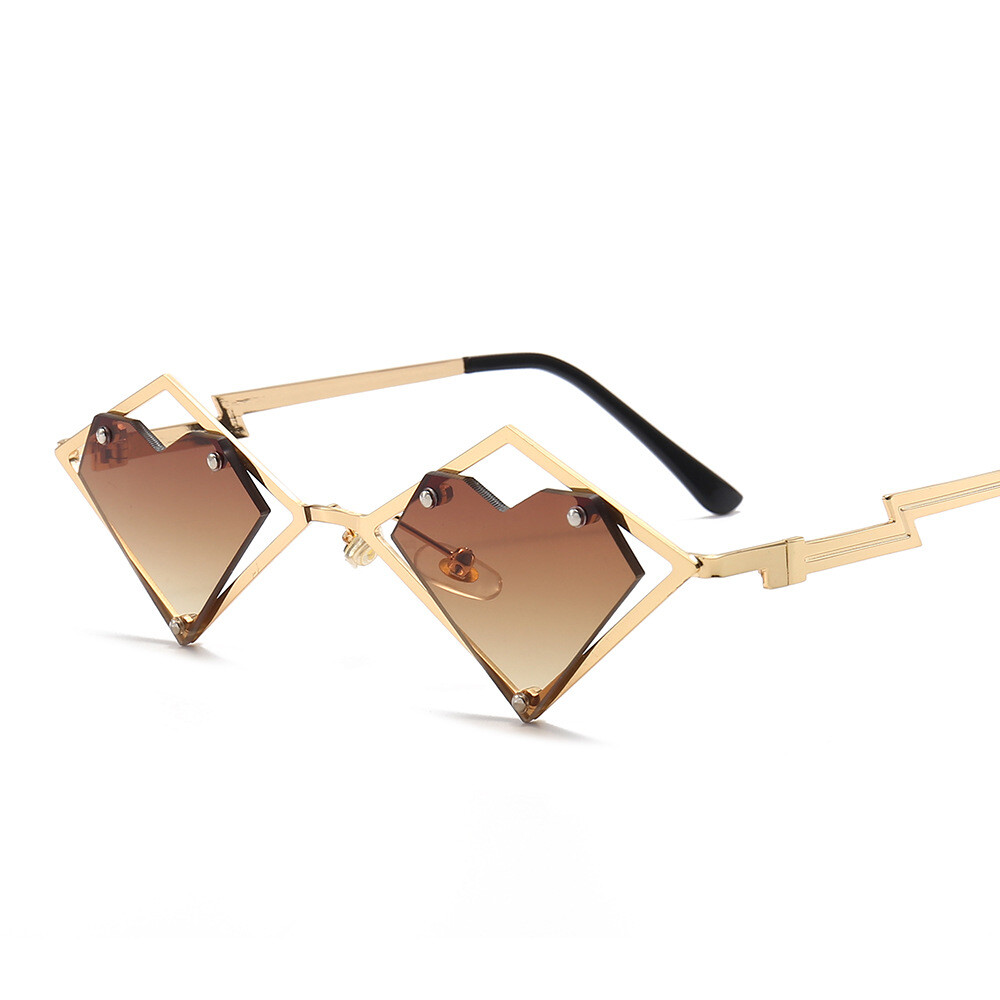 Fashion IRREGULAR Hip Hop Sunglasses Love Retro Mens Women Outdoor Shade Glasses