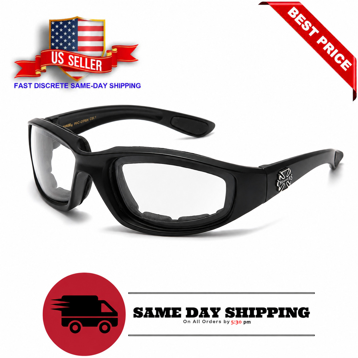 Transitional Motorcycle Sunglasses Photochromic Day Night Wind Resistant Glasses