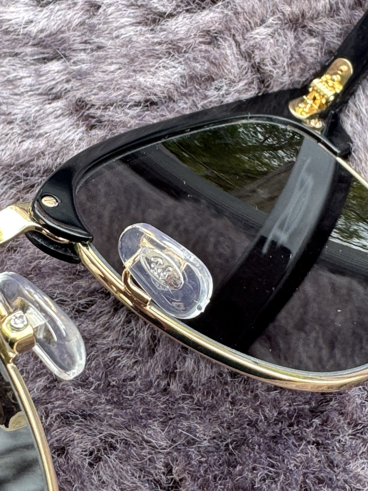Ray-Ban Clubmaster Black/Gold / G-15 Green 55 mm Sunglasses RB3016 W0365 55-21