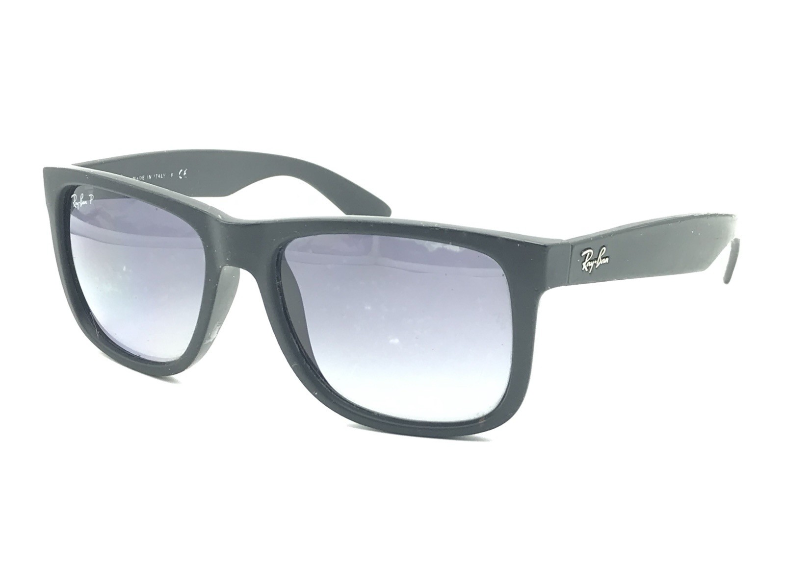 Ray-Ban RB 4165 JUSTIN 622/T3 Matte Black Sunglasses Gray Polarized 54-16 145