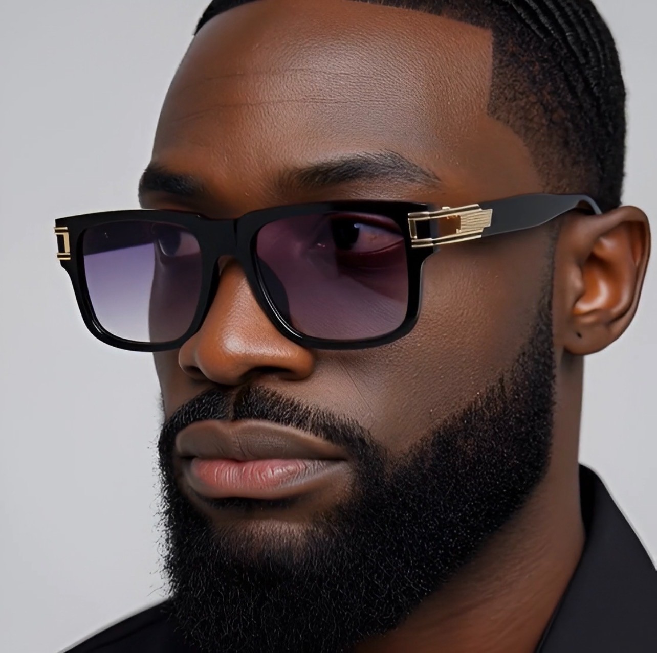 Fashion Men Sunglasses Designer New Style Classic Model Gold Metal Bar Retro NEW