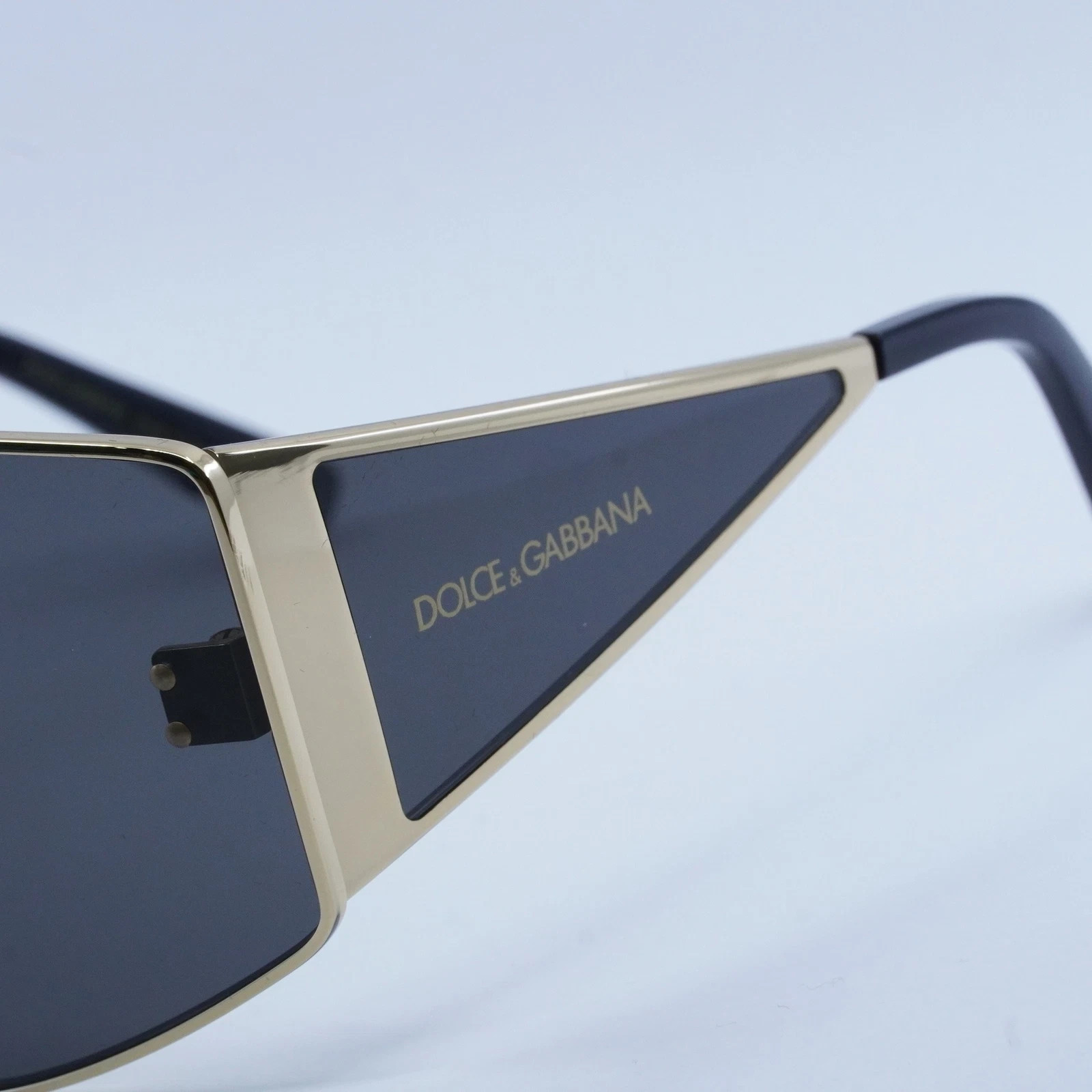 Dolce & Gabbana Sunglasses DG2305 02-87 44mm Gold / Dark Grey Lens